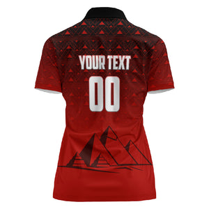 Personalized Egypt Soccer Crocodile Mascot Women Polo Shirt Egyptian Pyramid Football Cultural Graphic Art