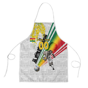 Personalized Ghana Soccer Elephant Apron Ghana Flag Kente Football Player - Cassia Fistula Flower