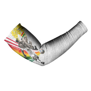 Personalized Ghana Soccer Elephant Arm Sleeves Ghana Flag Kente Football Player - Cassia Fistula Flower
