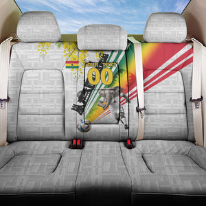Personalized Ghana Soccer Elephant Back Car Seat Cover Ghana Flag Kente Football Player - Cassia Fistula Flower