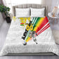 Personalized Ghana Soccer Elephant Bedding Set Ghana Flag Kente Football Player - Cassia Fistula Flower
