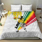 Personalized Ghana Soccer Elephant Bedding Set Ghana Flag Kente Football Player - Cassia Fistula Flower