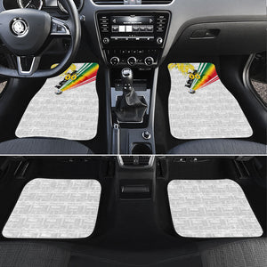Personalized Ghana Soccer Elephant Car Mats Ghana Flag Kente Football Player - Cassia Fistula Flower