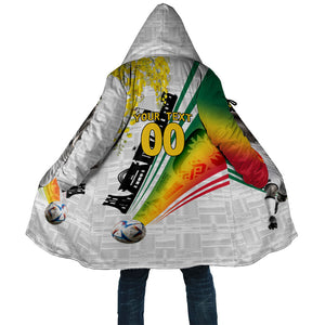 Personalized Ghana Soccer Elephant Cloak Ghana Flag Kente Football Player - Cassia Fistula Flower