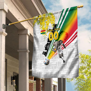 Personalized Ghana Soccer Elephant Garden Flag Ghana Flag Kente Football Player - Cassia Fistula Flower