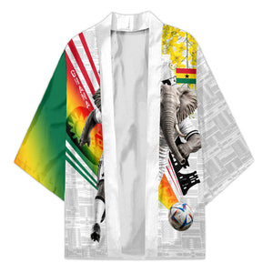 Personalized Ghana Soccer Elephant Kimono Ghana Flag Kente Football Player - Cassia Fistula Flower