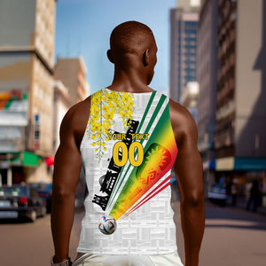 Personalized Ghana Soccer Elephant Men Tank Top Ghana Flag Kente Football Player - Cassia Fistula Flower