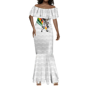 Personalized Ghana Soccer Elephant Mermaid Dress Ghana Flag Kente Football Player - Cassia Fistula Flower