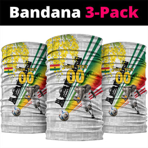 Personalized Ghana Soccer Elephant Neck Gaiter Ghana Flag Kente Football Player - Cassia Fistula Flower