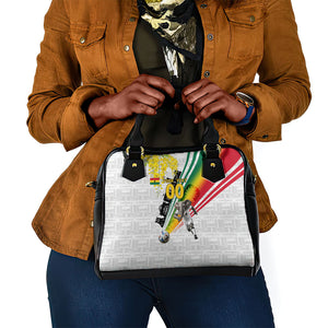 Personalized Ghana Soccer Elephant Shoulder Handbag Ghana Flag Kente Football Player - Cassia Fistula Flower