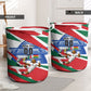 Personalized Ghana Soccer Eagle Laundry Basket Ghana Flag Kente - Black Stars Football Stadium Graphic