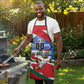 Personalized Ghana Soccer Eagle Apron Ghana Flag Kente - Black Stars Football Stadium Graphic