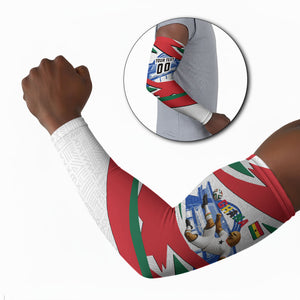 Personalized Ghana Soccer Eagle Arm Sleeves Ghana Flag Kente - Black Stars Football Stadium Graphic