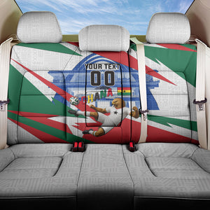 Personalized Ghana Soccer Eagle Back Car Seat Cover Ghana Flag Kente - Black Stars Football Stadium Graphic