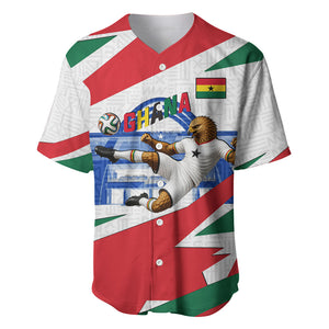 Personalized Ghana Soccer Eagle Baseball Jersey Ghana Flag Kente - Black Stars Football Stadium Graphic