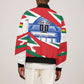 Personalized Ghana Soccer Eagle Bomber Jacket Ghana Flag Kente - Black Stars Football Stadium Graphic