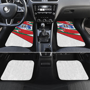 Personalized Ghana Soccer Eagle Car Mats Ghana Flag Kente - Black Stars Football Stadium Graphic