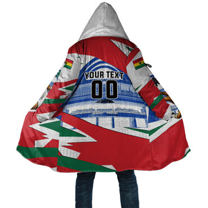 Personalized Ghana Soccer Eagle Cloak Ghana Flag Kente - Black Stars Football Stadium Graphic