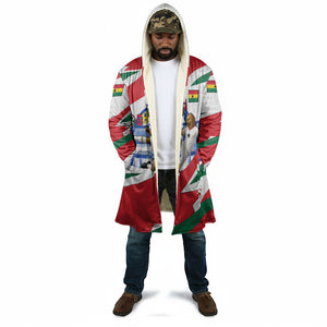 Personalized Ghana Soccer Eagle Cloak Ghana Flag Kente - Black Stars Football Stadium Graphic