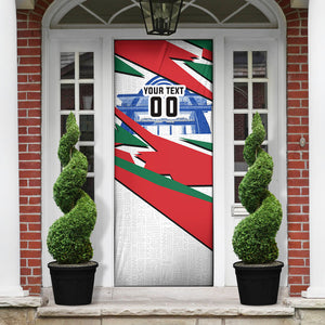 Personalized Ghana Soccer Eagle Door Cover Ghana Flag Kente - Black Stars Football Stadium Graphic