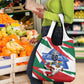 Personalized Ghana Soccer Eagle Grocery Bag Ghana Flag Kente - Black Stars Football Stadium Graphic
