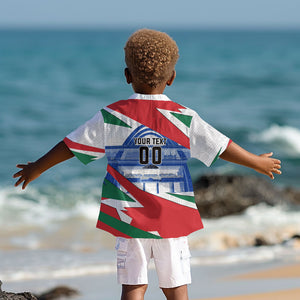 Personalized Ghana Soccer Eagle Kid Hawaiian Shirt Ghana Flag Kente - Black Stars Football Stadium Graphic