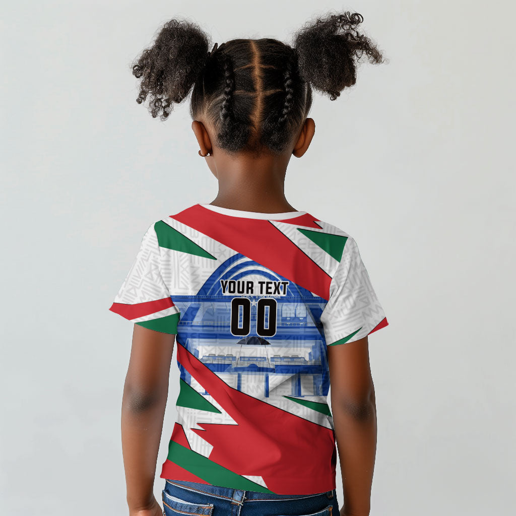 Personalized Ghana Soccer Eagle Kid T shirt Ghana Flag Kente - Black Stars Football Stadium Graphic