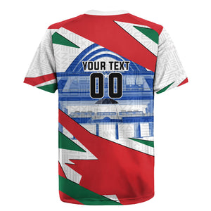 Personalized Ghana Soccer Eagle Rugby Jersey Ghana Flag Kente - Black Stars Football Stadium Graphic