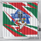 Personalized Ghana Soccer Eagle Shower Curtain Ghana Flag Kente - Black Stars Football Stadium Graphic