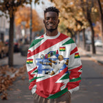 Personalized Ghana Soccer Eagle Sweatshirt Ghana Flag Kente - Black Stars Football Stadium Graphic