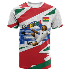Personalized Ghana Soccer Eagle T shirt Ghana Flag Kente - Black Stars Football Stadium Graphic