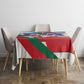 Personalized Ghana Soccer Eagle Tablecloth Ghana Flag Kente - Black Stars Football Stadium Graphic