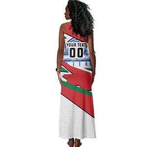 Personalized Ghana Soccer Eagle Tank Maxi Dress Ghana Flag Kente - Black Stars Football Stadium Graphic