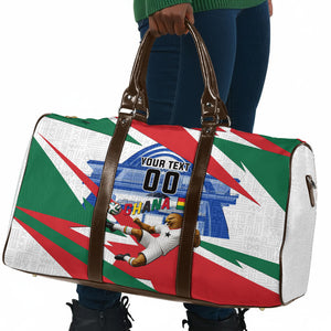 Personalized Ghana Soccer Eagle Travel Bag Ghana Flag Kente - Black Stars Football Stadium Graphic