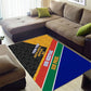 Personalized South Africa Heritage Day Area Rug One Nation Many Stories Geometric Flag Pattern