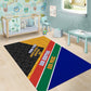 Personalized South Africa Heritage Day Area Rug One Nation Many Stories Geometric Flag Pattern