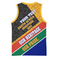 Personalized South Africa Heritage Day Basketball Jersey One Nation Many Stories Geometric Flag Pattern