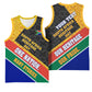 Personalized South Africa Heritage Day Basketball Jersey One Nation Many Stories Geometric Flag Pattern