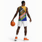 Personalized South Africa Heritage Day Basketball Jersey One Nation Many Stories Geometric Flag Pattern