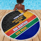 Personalized South Africa Heritage Day Beach Blanket One Nation Many Stories Geometric Flag Pattern