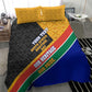 Personalized South Africa Heritage Day Bedding Set One Nation Many Stories Geometric Flag Pattern