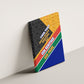 Personalized South Africa Heritage Day Canvas Wall Art One Nation Many Stories Geometric Flag Pattern