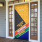 Personalized South Africa Heritage Day Door Cover One Nation Many Stories Geometric Flag Pattern
