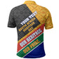 Personalized South Africa Heritage Day Polo Shirt One Nation Many Stories Geometric Flag Pattern