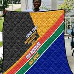 Personalized South Africa Heritage Day Quilt One Nation Many Stories Geometric Flag Pattern
