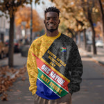 Personalized South Africa Heritage Day Sweatshirt One Nation Many Stories Geometric Flag Pattern
