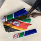 Personalized South Africa Heritage Day Umbrella One Nation Many Stories Geometric Flag Pattern