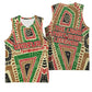 Darfur Sudan Basketball Jersey Red Green Beige Tribal Pattern TS04