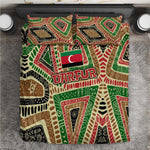 Darfur Sudan Bedding Set Red Green Beige Tribal Pattern - African Pride