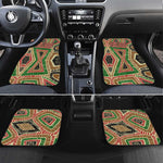 Darfur Sudan Car Mats Red Green Beige Tribal Pattern - African Pride